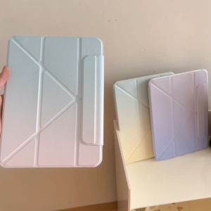 Tasnme Compatible with iPad Air 11”2025 M3/ iPad A16 2025 /Air5/Air4 For iPad pro 11 2024pro 13 2024 iPad Air 13“”iPad 10/9/8/7 Detachable rainbow case Invisible pen holder