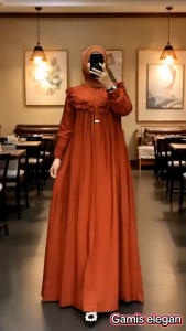 Gamis Crinkle Ruffle Terbaru | Gamis Muslim Terlaris | Bisa Bayar Di Tempat