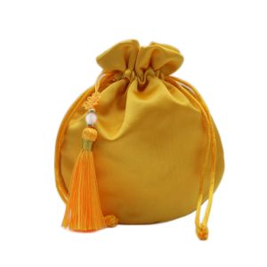 Classical Tassel Drawstring Jewelry Storage Bag Bracelet Gift Bag Non-Waterproof Polyester for Daily Use General Purpose