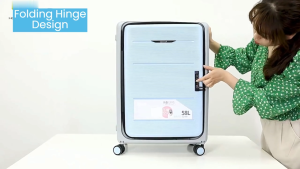 [SG Seller] Collapsible Travel Luggage Cabin Bag Lightweight Hard Shell Suitcase with Laptop Compartment