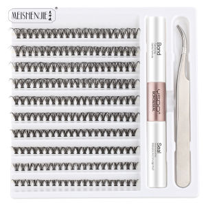 Bộ Dụng Cụ Nối Mi DIY 120/200 Sợi Mi Mềm Mại Riêng Lẻ Với Keo Và Dụng Cụ Trang Điểm Faux Cils Của MEISHENJIE