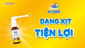 Ocean D3 DHA bổ sung Vitamin D3 và DHA cho bé giúp bé cao lớn thông minh | Nhập kHẩu chính hãng Châu Âu