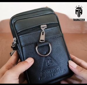 tas hp kulit bisa diselempang dan di pinggang model ring D