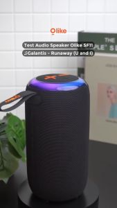 OLIKE SF11 Speaker Bluetooth with LED Light HD Audio Stereo Bass Max with Radio FM IPX4 Water Resistant 8 Jam Playtime Bluetooth 5.3