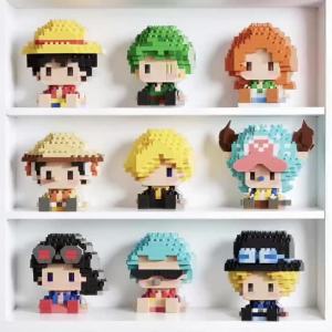 Bandai | ONE PIECE Sun God Nika Luffy Micro Building Block Chopper Ace Buggy 3D Anime Model Assembly Mini Bricks Figure Toys For Gift