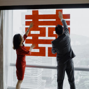 Large Double Happiness Symbol Window Decorations Wedding Couple Bedroom New Home Glass Stickers Door Decorations Festive Supplies