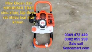 Máy khoan hố lông cọc trồng cây... MISHUBISHI TB43 lắp được các loại mũi khoan lớn nhỏ khác nhau