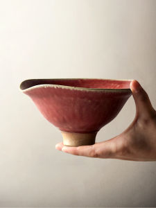 Japanese Style Ceramic Bowl Thick Glazed High Footed Rice Soup Noodle Bowl Traditional Porcelain Tableware Large Size Bowl