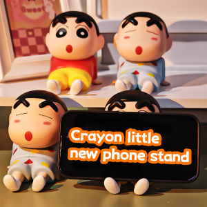 【OPPZAN】Crayon Shin Chan Cartoon Mobile Phone Holder  Creative Anime Peripheral Desktop Decoration Childrens Gifts