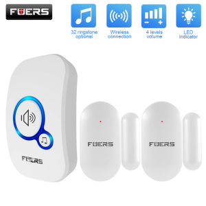 Fuers Wireless Door Welcome Chime Doorbell 32 Songs Smart Home Wireless Door Windor Open Sensor Burglar Alarm Home Security