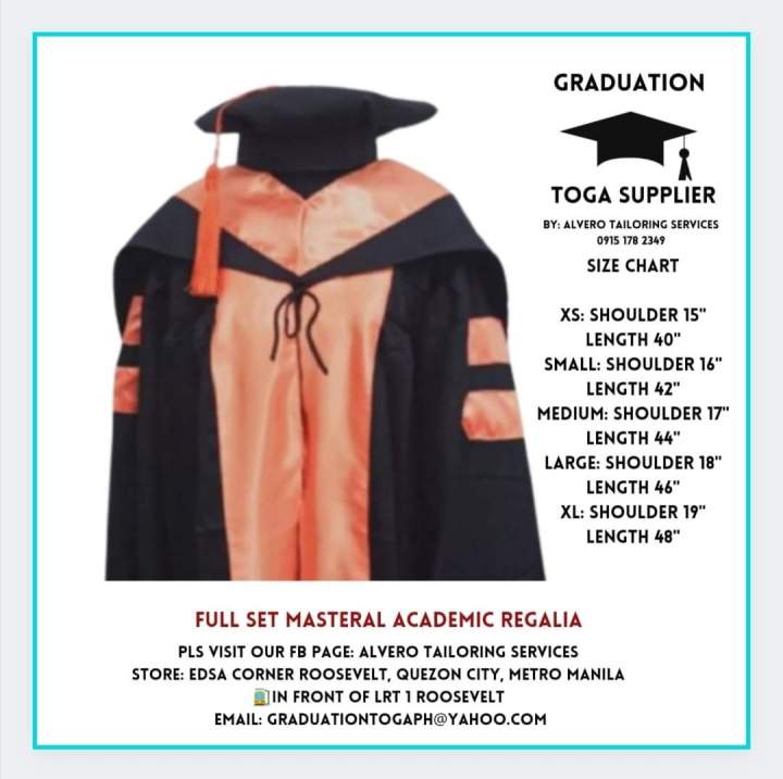 3 in 1 Masteral Graduation Toga Set with Beret and hood | Lazada PH