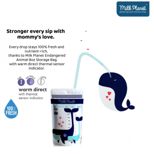 5  BOXES  Milk Planet Premium Double Zip Lock Breastmilk Storage Bag with Thermal Sensor - 140pcs - 100% ORIGINAL BRAND | HUSHABUY