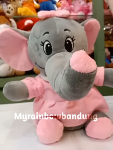 Myrainbow Boneka binatang hewan gajah cantik pakai dress animal elephant baju 2 ukuran kecil besar cute lucu gemoy (05021015)
