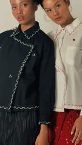 Dama Kara Senarai Kemeja Janggan Sashiko