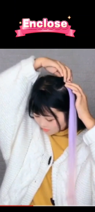 วิกผม ช่อไฮไลท์ผม แผ่นต่อผม มีหลายสีให้เลือก แบบกิ๊บ ใส่ง่าย ความยาว 55 เซนติเมตร สามารถตัดได้