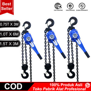 COOFARI Lever Block Lifting Hoist 0.75 ton x 3 meter 1 ton x 6meter 1.5 ton x 3 meter Kotrek Rantai Angkat Lever Hoist 0.75 ton x 3 meter 1 ton x 6meter 1.5 ton x 3 meter