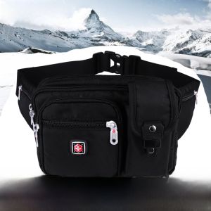 Swiss Army Mens Large เอว กระเป๋าอเนกประสงค์ความจุสูง Multi-Layer Sports Running Mountaineering เอว กระเป๋าสําหรับชาย