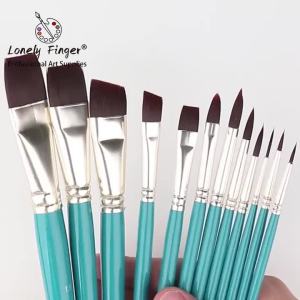 Face Paint Brushes 12/24PCS Artist Acrylic Paint Brush Set for Face Body Shoe Painting Ideal for Cosplay Party Stage Makeup