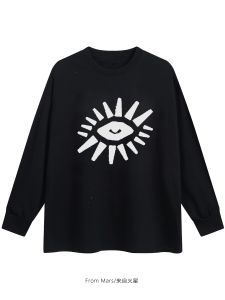 Áo Thun Tay Dài Dáng Rộng Cổ Tròn Thường Ngày Cho Nam Mùa Thu Phong Cách Mỹ Cổ Điển Mới Của Mars Thương Hiệu Quần Áo