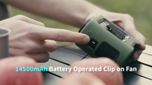 Portable Belt Fan 100 Bilis - 8000mAh USB Rechargeable Clip Waist/Neck Power Bank LED Light & SOS 40H Cooling Outdoor Camping