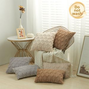 Special Stitch Geometric Rhombus Fleece Pillow Cover