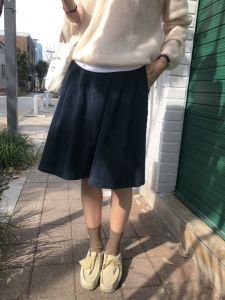 High Waist Corduroy A-Line Midi Skirt for Women Black Casual Style with Sashes Autumn Winter New Arrival plus Size Skirts