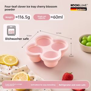 kochblume | Ice Tray Mold for Home and Baby Food 4 Compartments