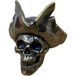 Brass Captain Skeleton Skull Paracord Bead EDC DIY Knife Beads Woven Bracelets Lanyard Pendant Accessories Outdoor Tool Hangings