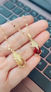 JASONGO123 24k Gold Plated Piyao Lucky Money Catcher Necklace Feng Shui PiXiu Necklace Protection Wealth