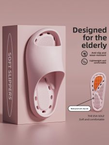 MONLEYTA | Non-Slip Bathroom Slippers EVA Home Indoor Shoes For Men And Women Elderly Special Bathing Slippers Quick Dry All Seasons