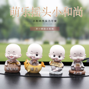 Buddhist Monk Car Decorative Ornaments High-end Creative Cute Nodding Interior Decoration Accessories for Vehicle Dashboard
