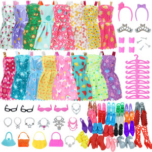Random Doll Accessories Mini Dress Shoes Boots for 11.5 Doll 30cm Handbags Crowns Hangers Glasses Doll Outfit Clothes Kids Toy