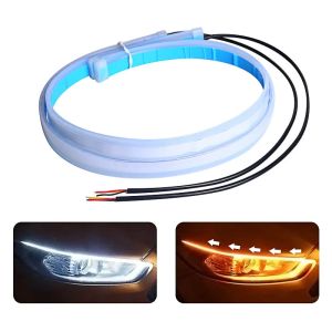 2 Chiếc Đèn LED Dải Linh Hoạt Chống Nước Có Chức Năng Đèn Chạy Ban Ngày Và Xi-nhan Tự Động Cho Đèn Pha Ô Tô 12V
