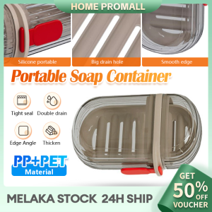 Transparent Soap Dish Travel Case with Lid Portable Drain Soap Box for Business Trips Sealed Travel Soap Holder Box