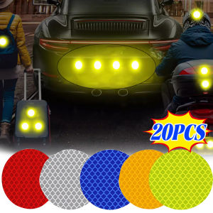 แถบสติ๊กเกอร์สะท้อนแสงกันชนรถยนต์หลากสี20ชิ้นสติกเกอร์แถบเตือนสะท้อนแสงมาใหม่ล่าสุดสติ๊กเกอร์ติดรถยนต์มีสไตล์รถยนต์