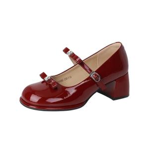 Josiny | Comfortable Thick Heel Mary Jane Pumps Female