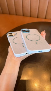 MIRROR CASE for iphone12 pro Max เคสกากเพชรสีฟ้า ชาร์จได้ เคสเเม็กเซฟ สำหรับไอโฟน11 11proMax i12 12pro 12proMax i13 13proMax i14 14plus 14proMax i15 15pro 15proMax i16 16pro 16plus 16proMax