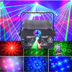 RGB Ánh Sáng Nhấp Nháy Máy Chiếu DJ Disco Sân Khấu Đảng Đèn Điều Khiển Từ Xa Điều Khiển Bằng Giọng Nói Nhà Giáng Sinh Trang Trí Halloween Hiệu Ứng Laser 5V DC