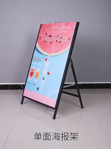 Portable Poster Stand Billboard Display Stand A-Shaped Folding Stand Outdoor Windproof Floor-Standin Advertising