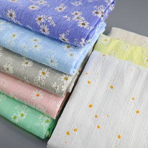 Vải Thêu Hoa Cúc Thủ Công DIY Vải Thêu Hoa Cúc Phong Cách Nghệ Thuật Đồng Quê Cổ Điển Vải Thêu Hoa Cúc Tự Làm