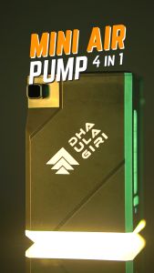 Dhaulagiri Mini Air Pump 4 in 1/ Pompa Angin Multifungsi Sebagai Pompa Angin/Kipas/Power Bank dan Camping Lamp