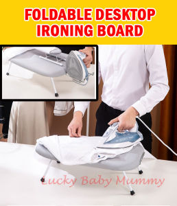 Mini Foldable Standing Ironing Board/ Table Board/Retractable Iron Stand with Premium Board Cover and Iron Rest / Fireheart