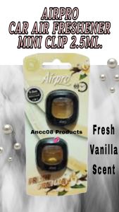 Air Freshener Mini Clip Car Airpro 2.5ml. Fresh Vanilla Scent