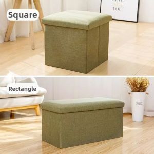 JXinJie | Multifunctional Foldable Cotton and Linen Storage Stool