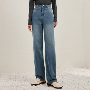 Yigue | Slim Fit High Waist Straight Leg Pants