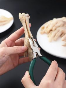 Dụng Cụ Rút Xương Chân Gà Kìm gắp xương gà mũi thép rạch da gà tay cầm êm ái nhỏ gọn dễ thao tác