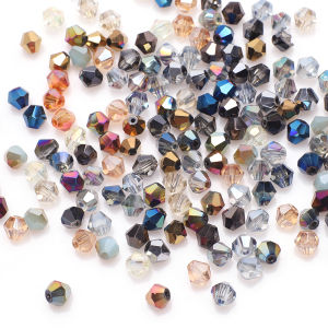 Faceted Bicone Glass Beads 2 3 4 6 8mm Czech Crystal Loose Spacer Beads For Diy Making Jewelry Accessories Needlework Wholesale