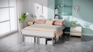 Single Bed Frame 30cm/12inch Under bed storage Thickened steel Tool-free installation COD