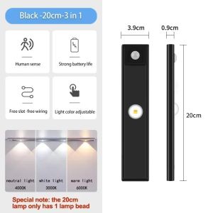 Under Cabinet Lights Wireless Lamp with Motion Sensor Night Lights Rechargeable lamp for Kitchen Bedroom Wardrobe Closet Desk