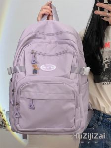 HUZIJIZAI | Purple School Backpack Large Capacity